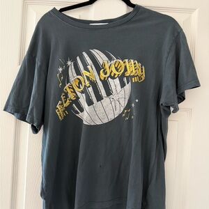 Free People Gray Graphic Tee